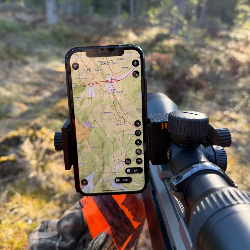 Huntvard telefonholder til rifle
