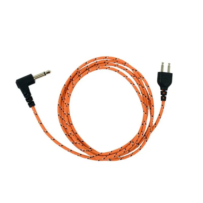ProEquip Orange Fabric Cable for Peltor 3,5mm 2-pol