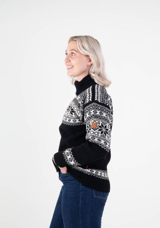 Bråtens Snøstjerne genser Sort/Hvit